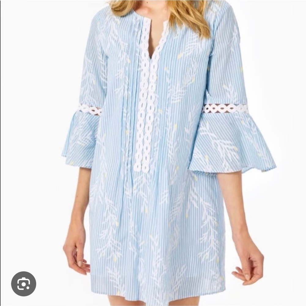 Lilly Pulitzer Blue and White Striped Dress
